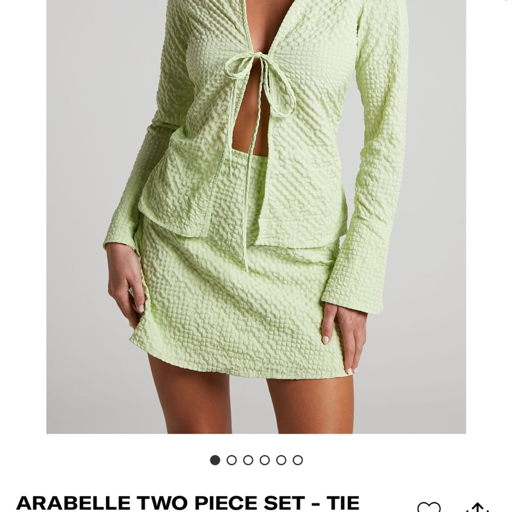 Showpo Green Textured Two Piece Set
